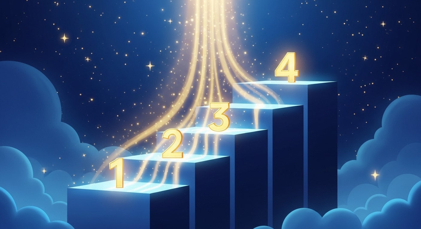 The Staircase Number — 1234 Angel Number Visual Meaning